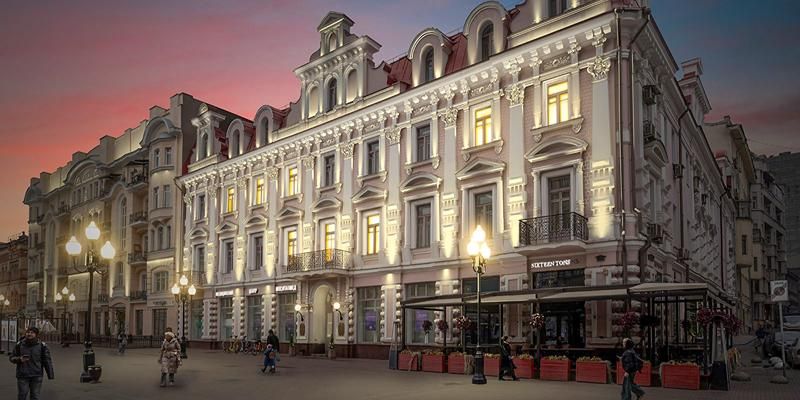 11 зданий на улице Арбат получат архитектурно-художественную подсветку