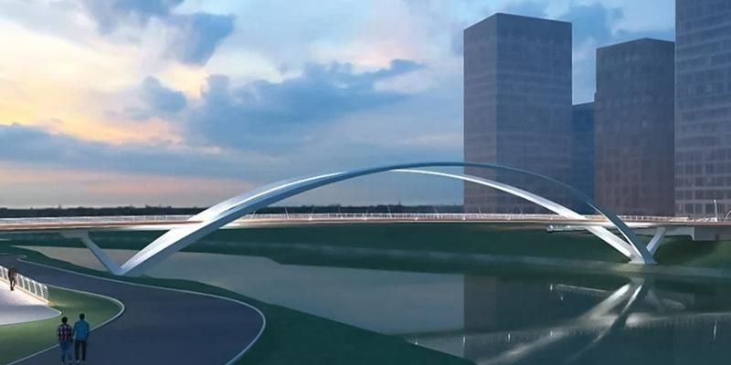 Как идет строительство пешеходного моста между Мневниковской поймой и Крылатским